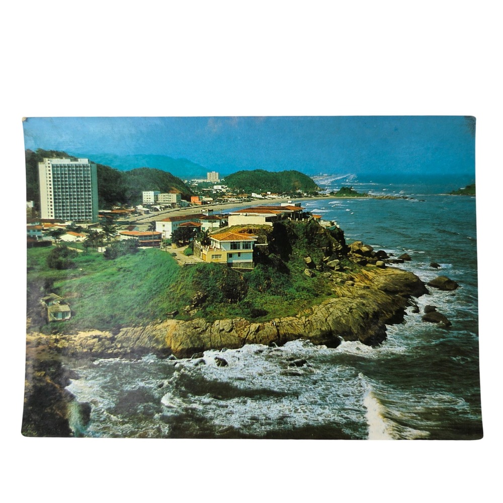 Vintage Brasil Turistico Itanhaem SP Praia do Sonho Postcard Mercator Brazil